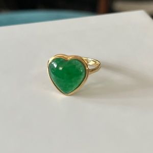Jade heart ring